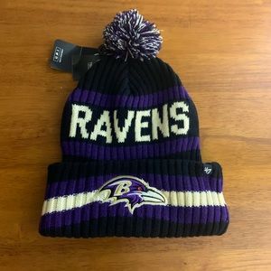 Baltimore Ravens ‘47 Bering Black Cuffed Knit Hat